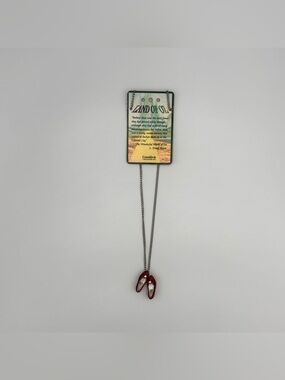 Vintage Wizard Of Oz Comstock Land Of Oz Dorthy’s Ruby Shoes Pendant Necklace